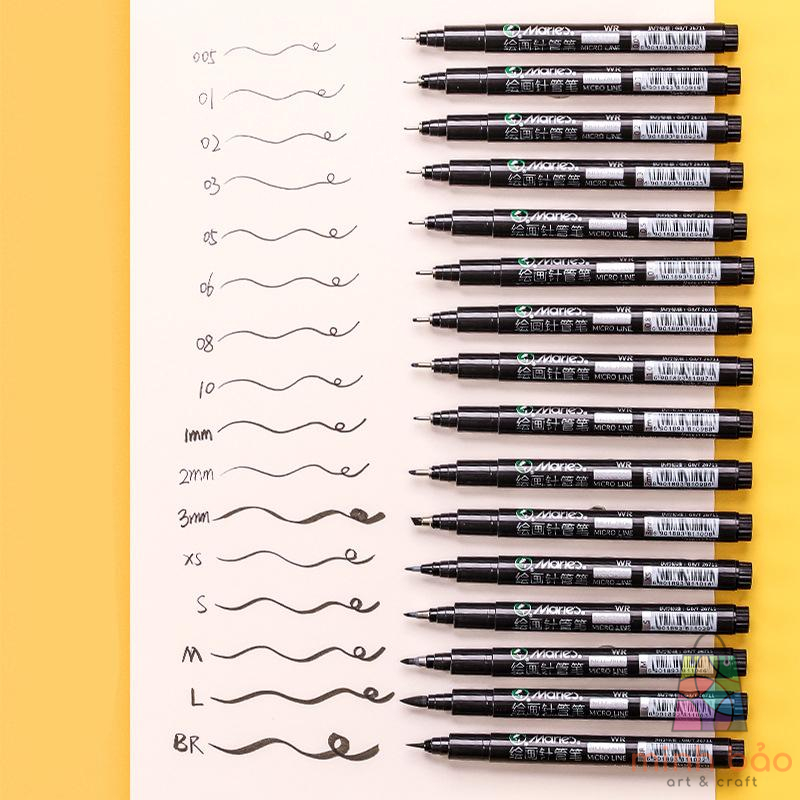 BÚT LINE ĐI NÉT KHÁNG NƯỚC MARIE'S C7806 (16 NÉT, MỰC ĐEN)