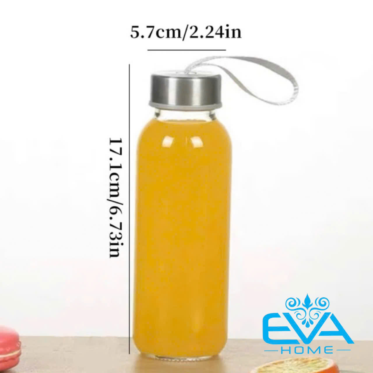 Bình Đựng Nước Thủy Tinh Có Dây Xách 300 Ml