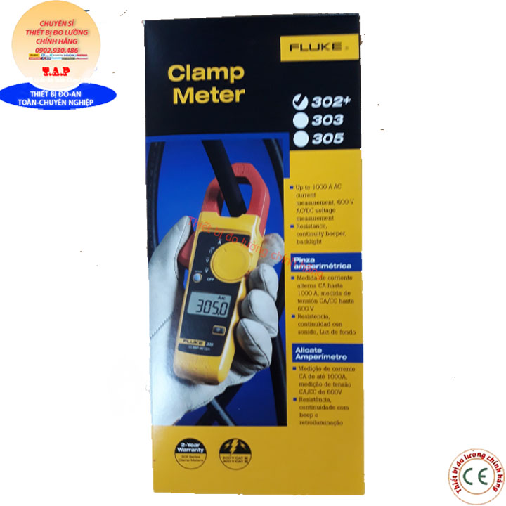 Ampe kìm Fluke 302+ dây đo Đài Loan