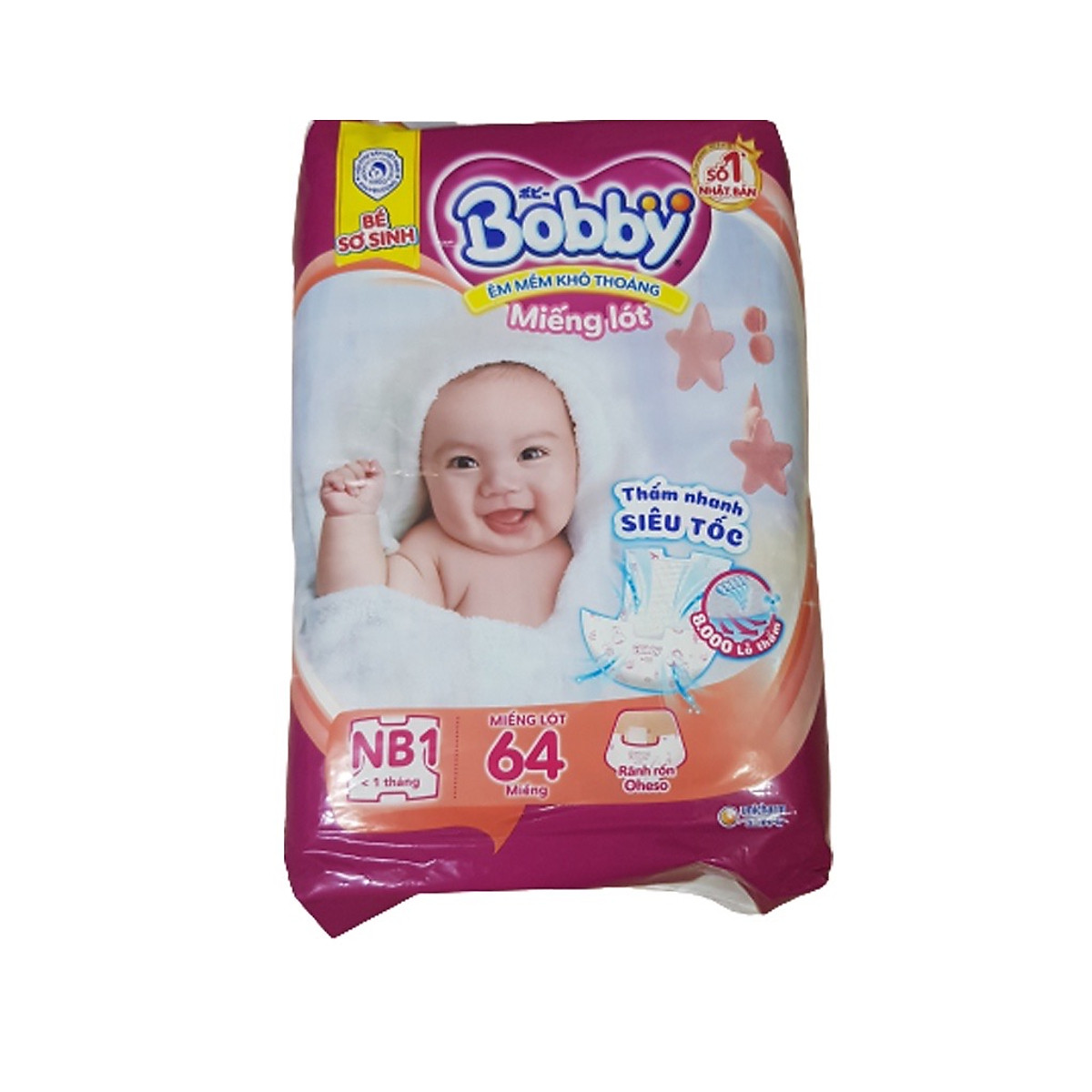 Miếng lót Bobby size Newborn 1 64 miếng