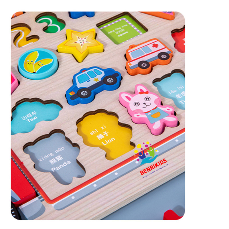 Fishing toy set combination magnet game jigsaw puzzle number for baby playing Medium Medium learning, đồ child toy fun