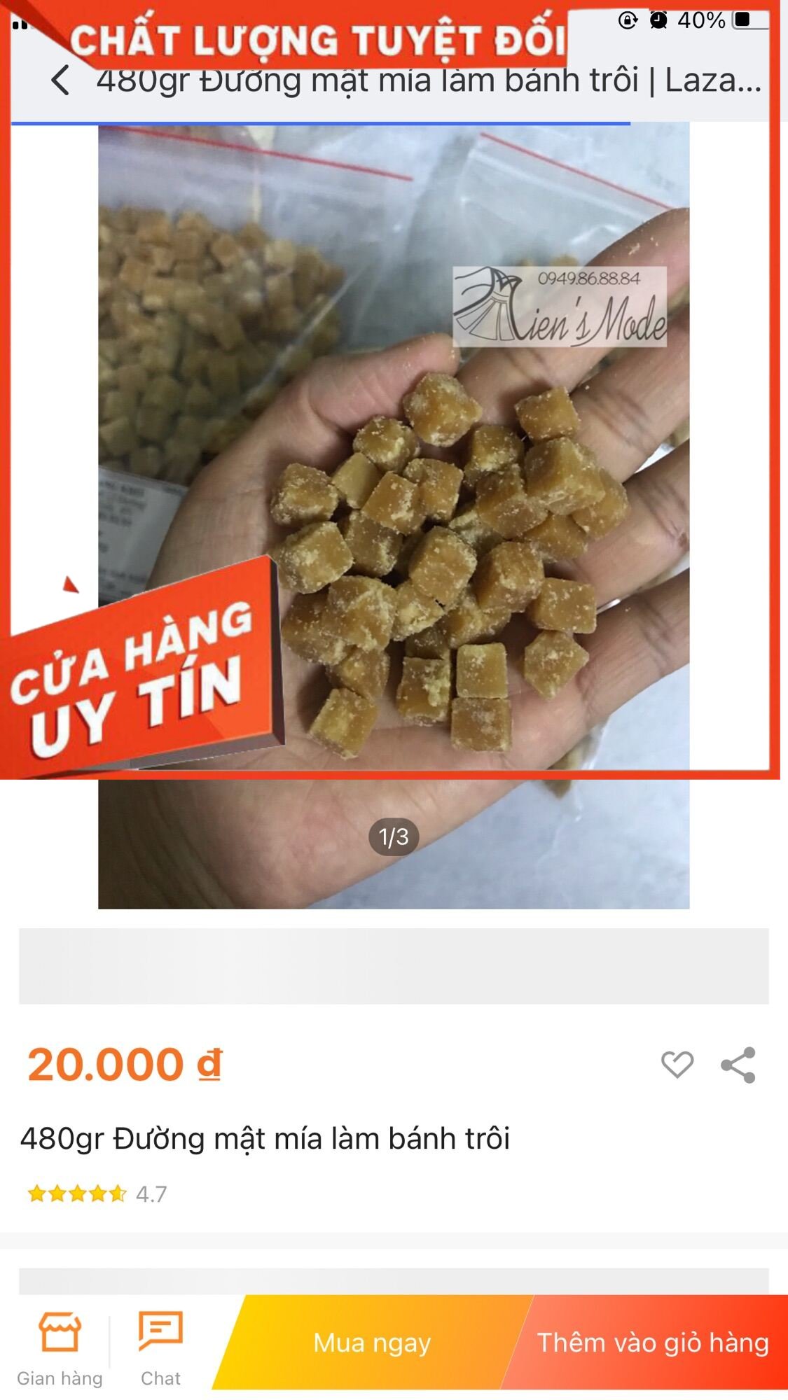 480gr Đường mật mía làm bánh trôi _loại ngon