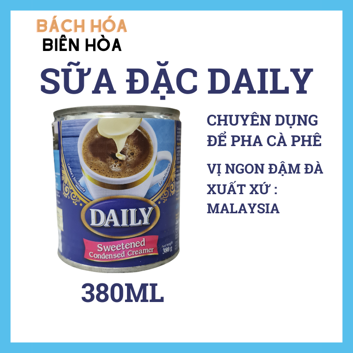 Sữa đặc có đường DAILY 380G