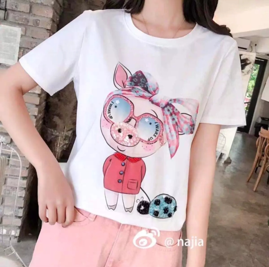 [HCM]Áo thun nam nữ form rộng Hàn quốc in hình HEO HỒNG dễ thương vải dày mịn đường may tỉ mỉ không phai màu không dính giặtthiết kế đẹp chuẩn form đường may sắc xảo