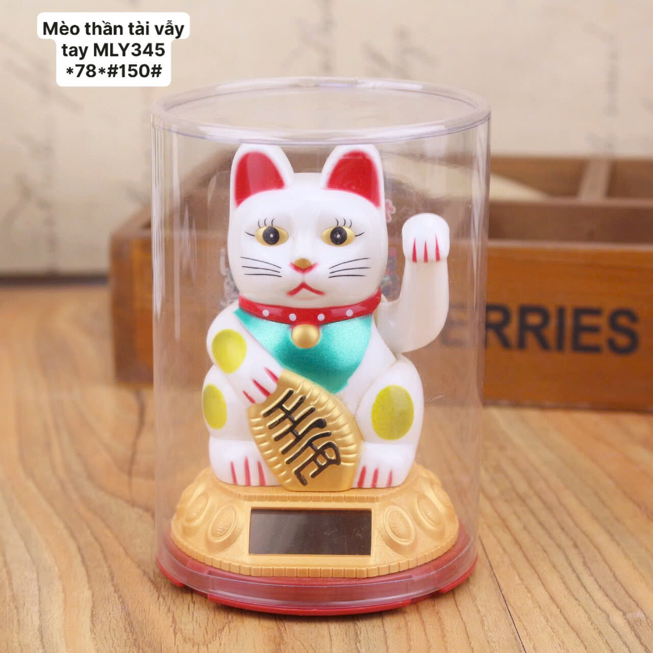 Mèo Thần Tài Vẫy Tay Dùng Năng Lượng Mặt Trời - Mang Lại May Mắn Tài Lộc Cho Gia Chủ