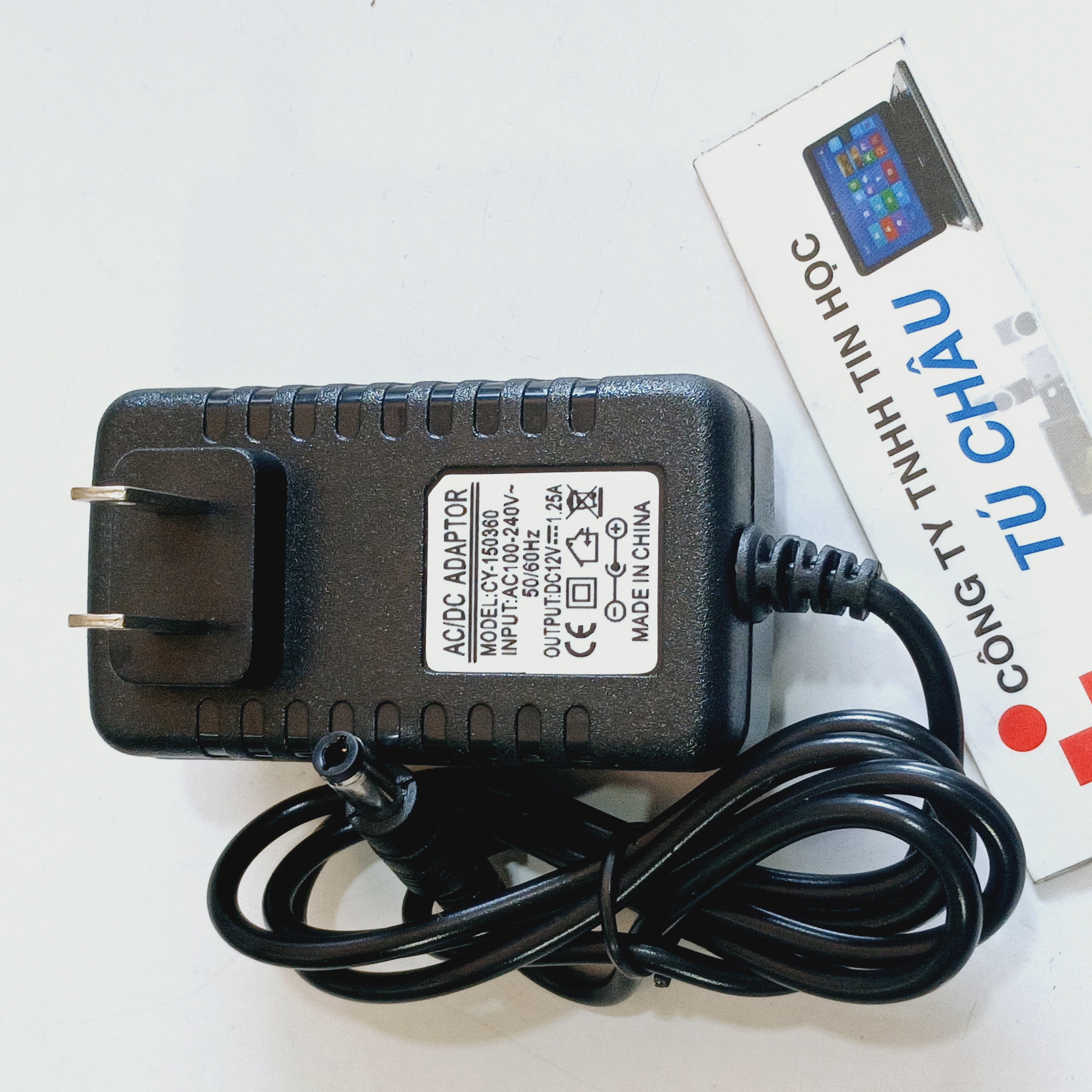 Adapter DC 12V - 1.25A (1250mA) / Đầu cắm 5.5mm X 2.1mm (NEW)