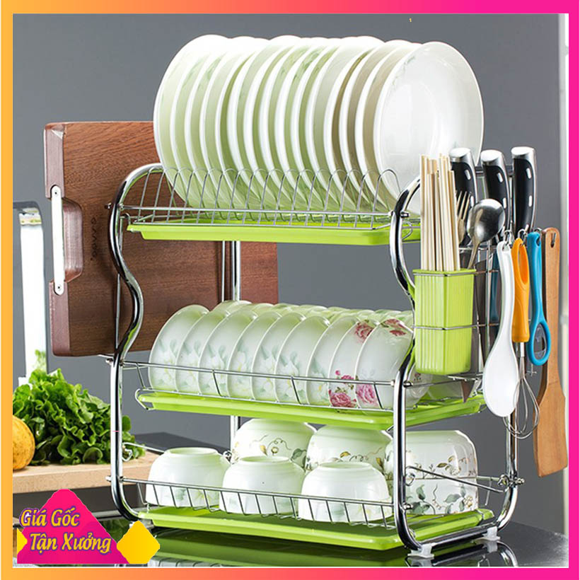 40x23x44 3-layer kitchen bowl cover durable stainless steel material 3-layer water-tight fitting tray spoon chopsticks holder