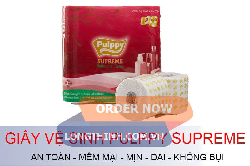 Pulppy supreme toilet paper - 9 rolls 3 layers