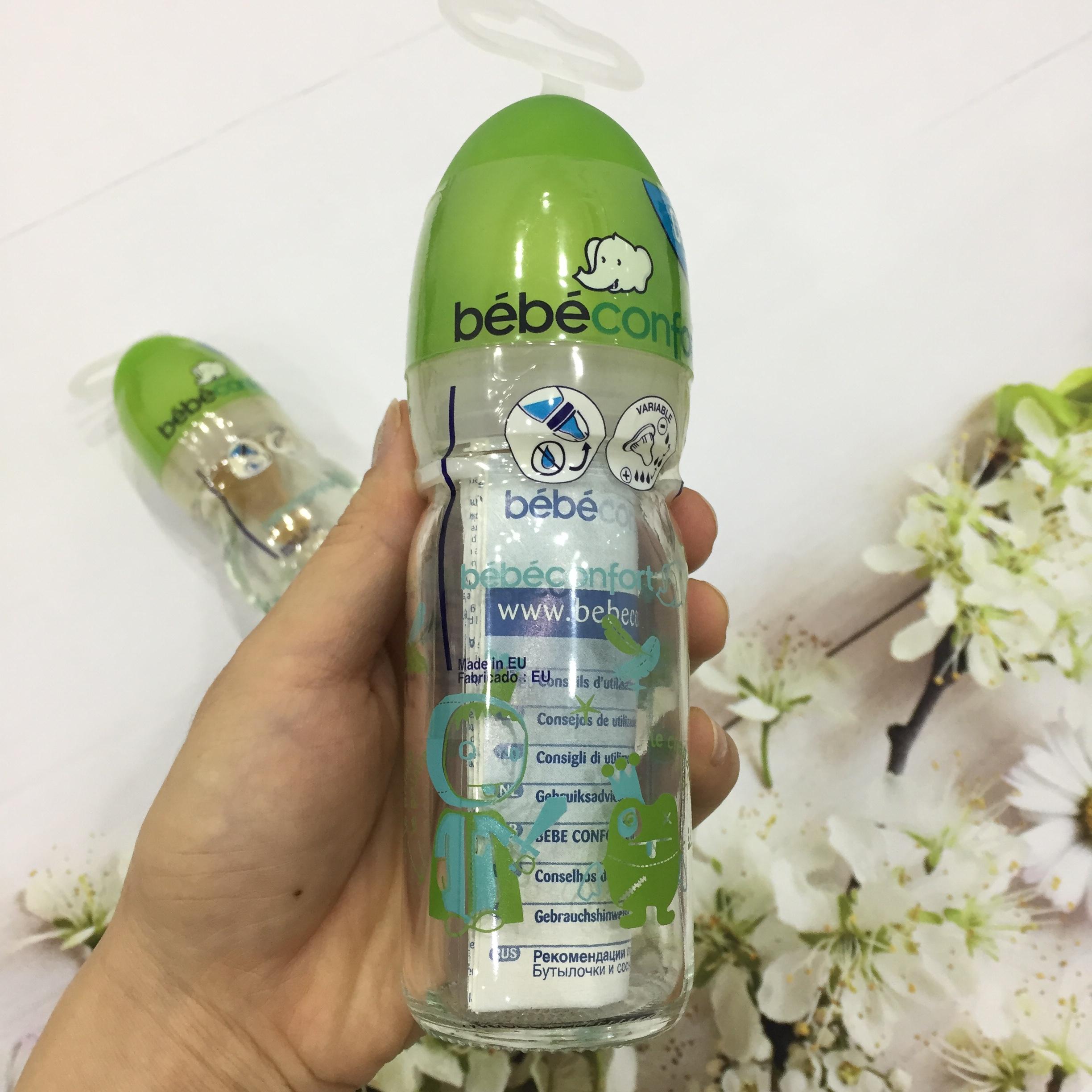 Bính sữa thủy tinh cổ hẹp Bebe confort 110ml