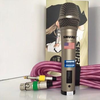 Micro có dây karaoke SHURE SM-78A cao cấp ( Nâu )