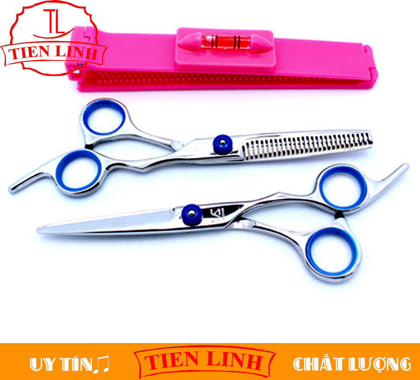 Good pair of hair cutting & thinning scissors with clip (hair cutting support clip)