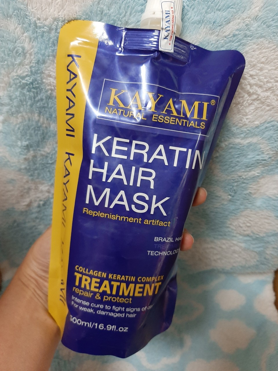 Hấp phục hồi hư tổn collagen keratin kayami 500ml