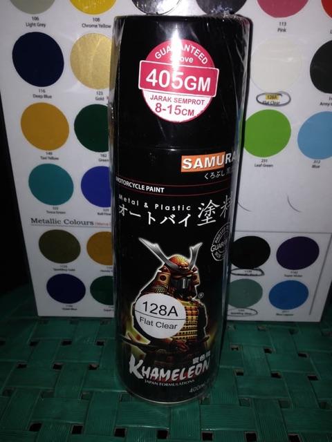 Chai sơn xịt sơn xe máy Samurai 128A màu trong mờ  Flat Clear