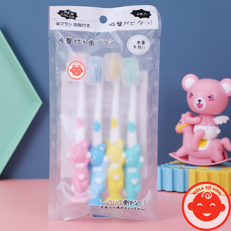 SÉT 4 BÀN CHẢI đánh răng xuất Nhật cho bé BC2