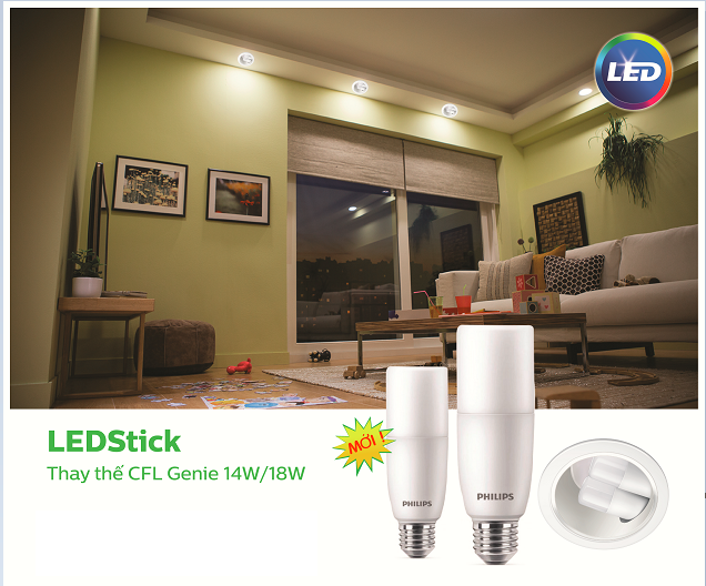 Bóng đèn LED Stick 11w đui E27 |Philips chính hãng|