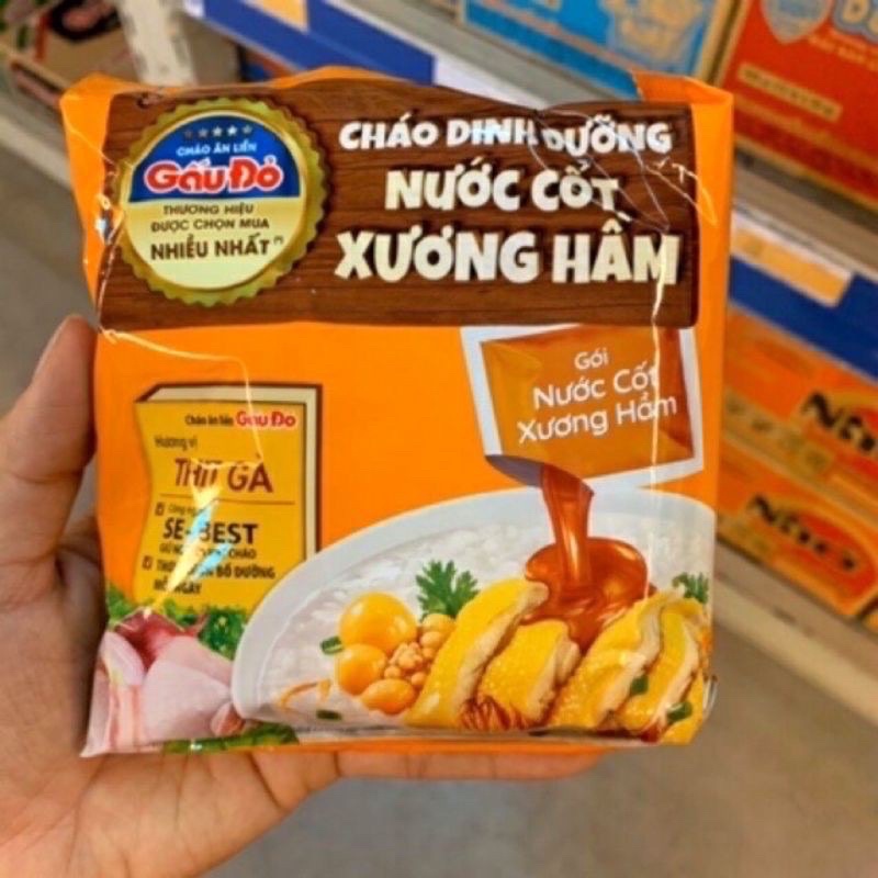 Cháo dinh dưỡng Gấu đỏ nước cốt xương hầm