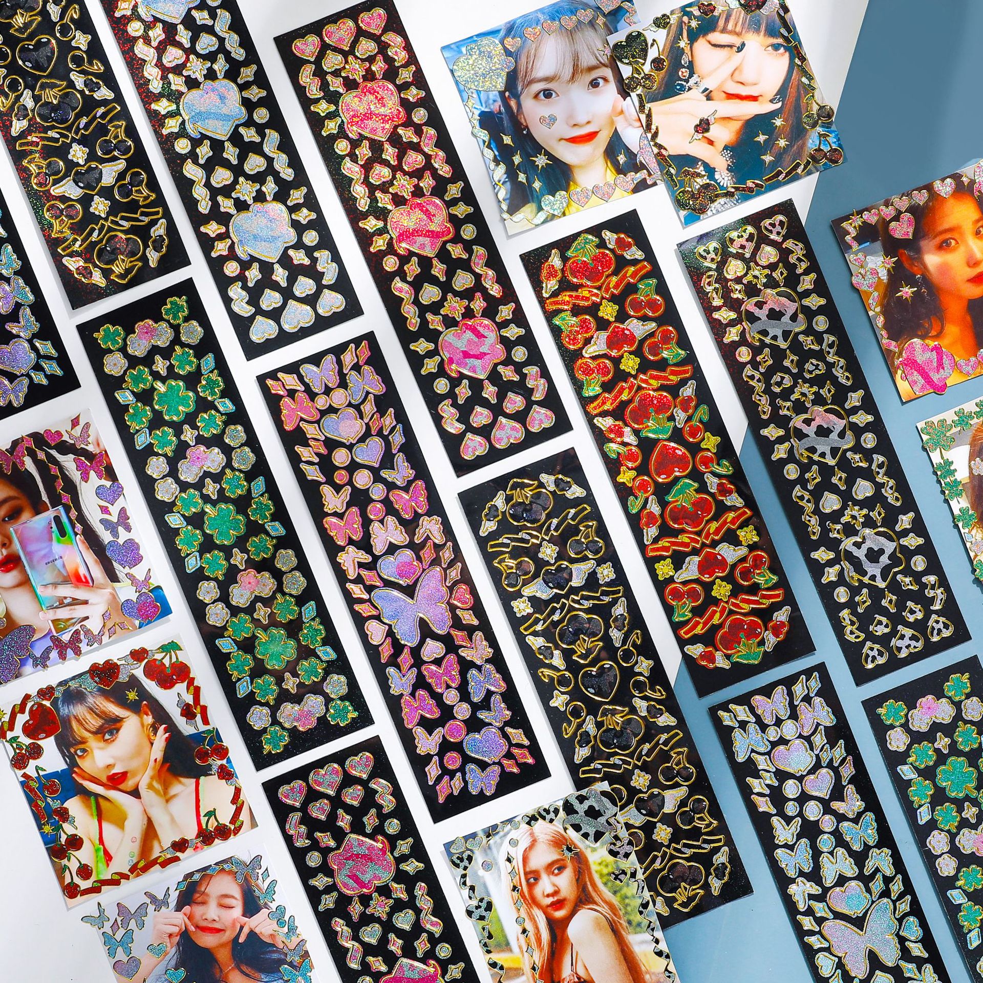 Sticker trang trí Toploader hàn quốc lấp lánh