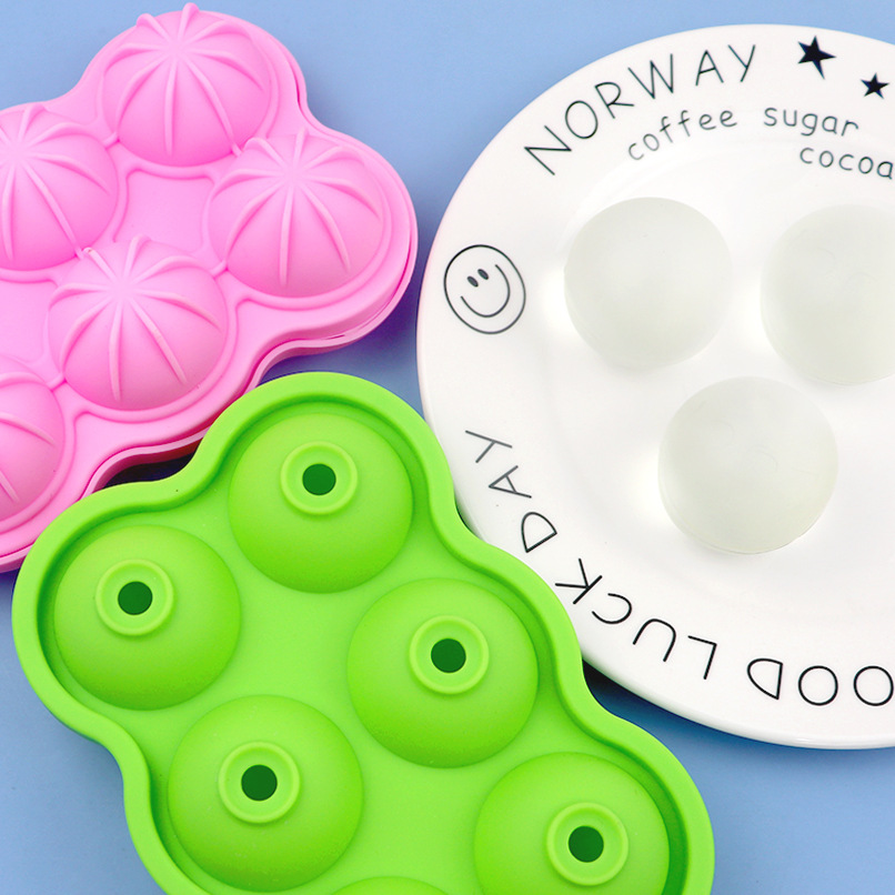 Khuôn silicon Mochi lớn làm bánh rau câu 4D, làm bánh mochi, nước đá tròn