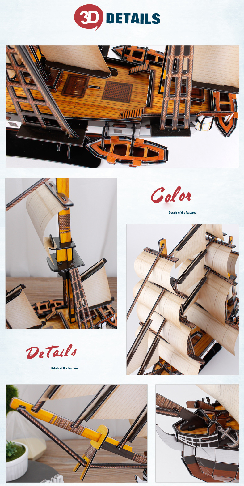 Mô hình giấy 3D CubicFun - HMS Beagle T4027h