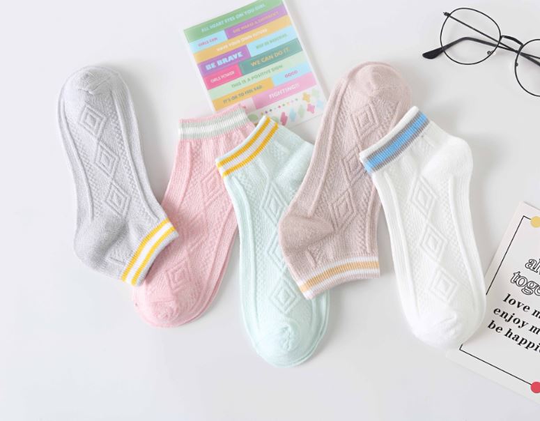 Set 10 Đôi Tất Vớ Nữ Cổ Kẻ S4 Siêu HOT