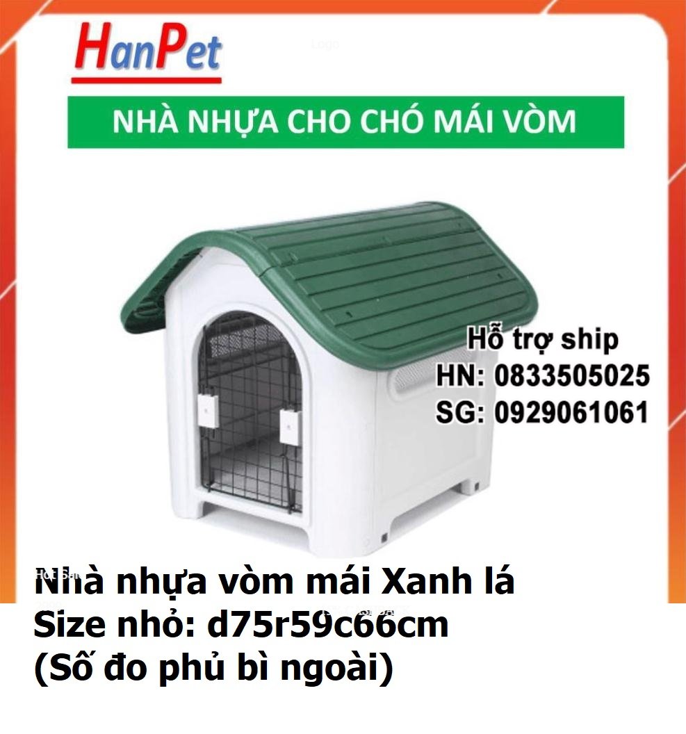 Nhà cho chó mèo ở - NHÀ NHỰA MÁI VÒM nhà chó mèo nhỏ / nhà ở cho thú cưng/ nhà nhựa thú cưng / nhà nuôi chó / nhà mèo / nhà chó / lồng nuôi chó / lồng nhốt chó / nhà nhốt chó / chuồng chó bằng nhựa