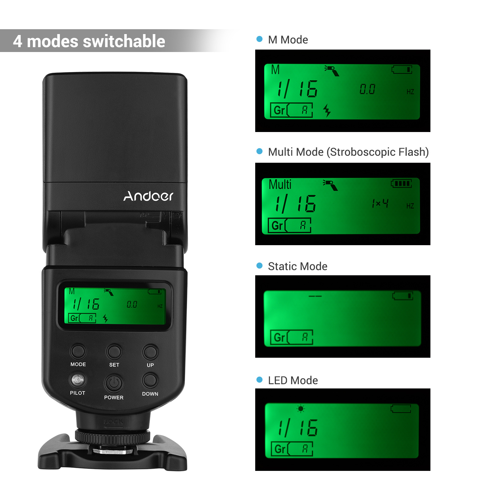Woman universal flash Speedlite gn40 adjustable LED fill light flash camera replacement bracket for DSLR Canon Nikon Olympus Pentax