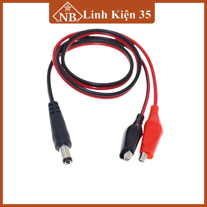 Jack DC 5.5x2.1mm đầu đực/cái chuyển đầu kẹp cá sấu