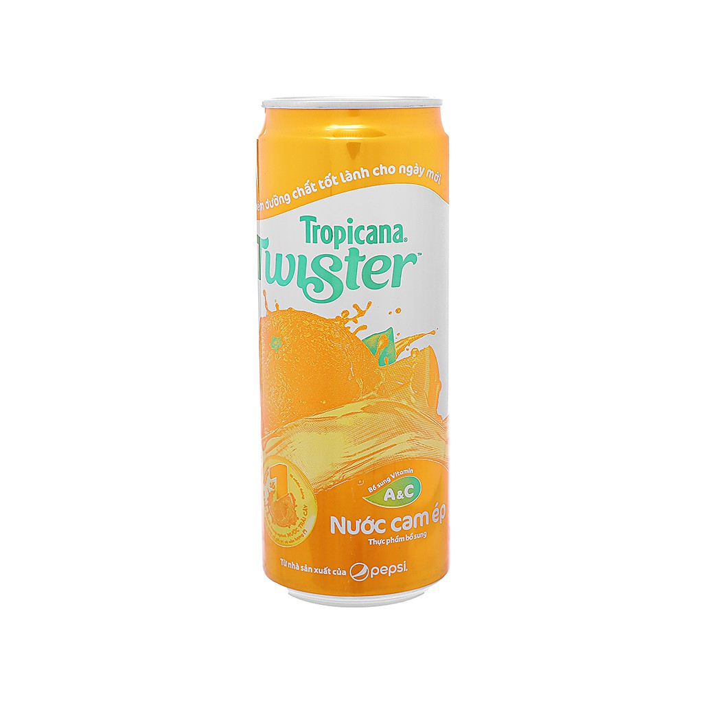 Thùng nước cam ép Twister 320ml - 24 lon