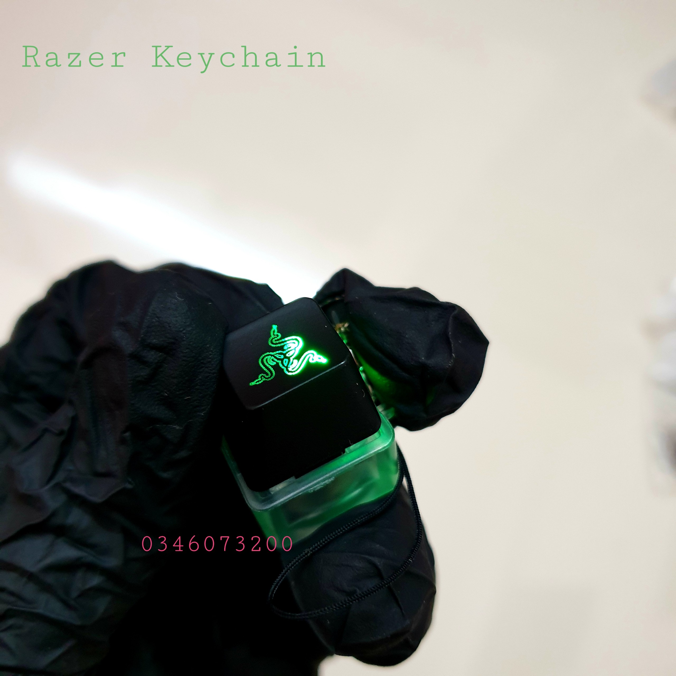 Razer keychain, Razer keycap, móc chìa khóa keycap có led