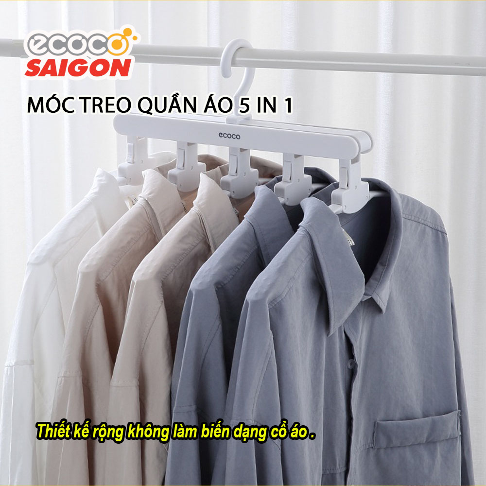 Móc treo quần áo thông minh, gấp gọn, móc treo đa năng e2020