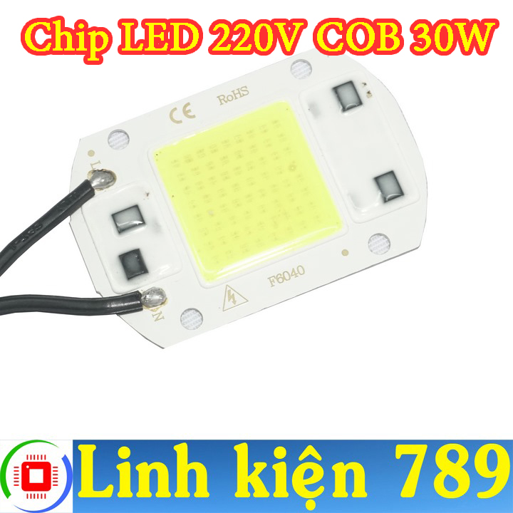 Chip led cob siêu sáng 220v 30w sáng trắng