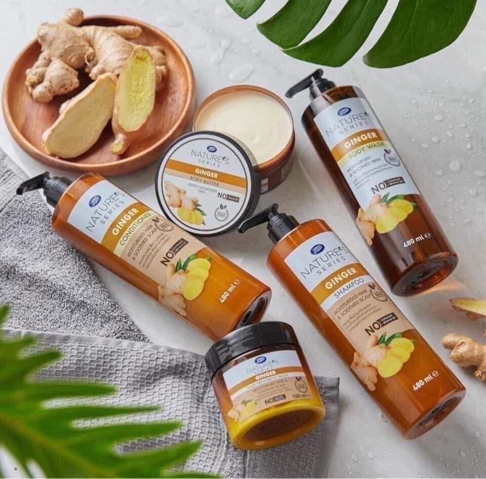 CẶP DẦU GỘI - XẢ GỪNG HỮU CƠ BOOTS THÁI LAN