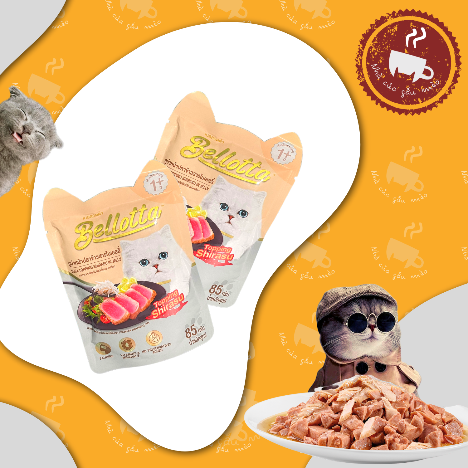 Pate Cho Mèo Bellotta Gói 85g