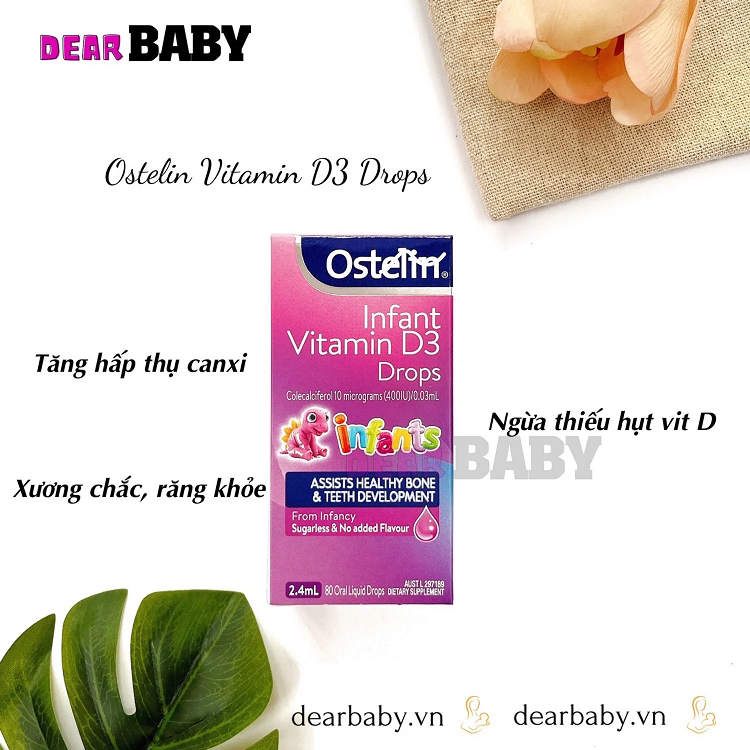 Ostelin Infant vitamin D3 Drop - D3 nhỏ giọt cho bé (0-6M)