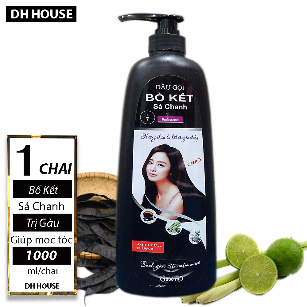 [Hcm][ Tinh Chất Bồ Kết Giúp Tóc Suông Mềm ] Chai (1000Ml) Dầu Gội Bồ Kết Sả Chanh (Date: 36 Tháng)