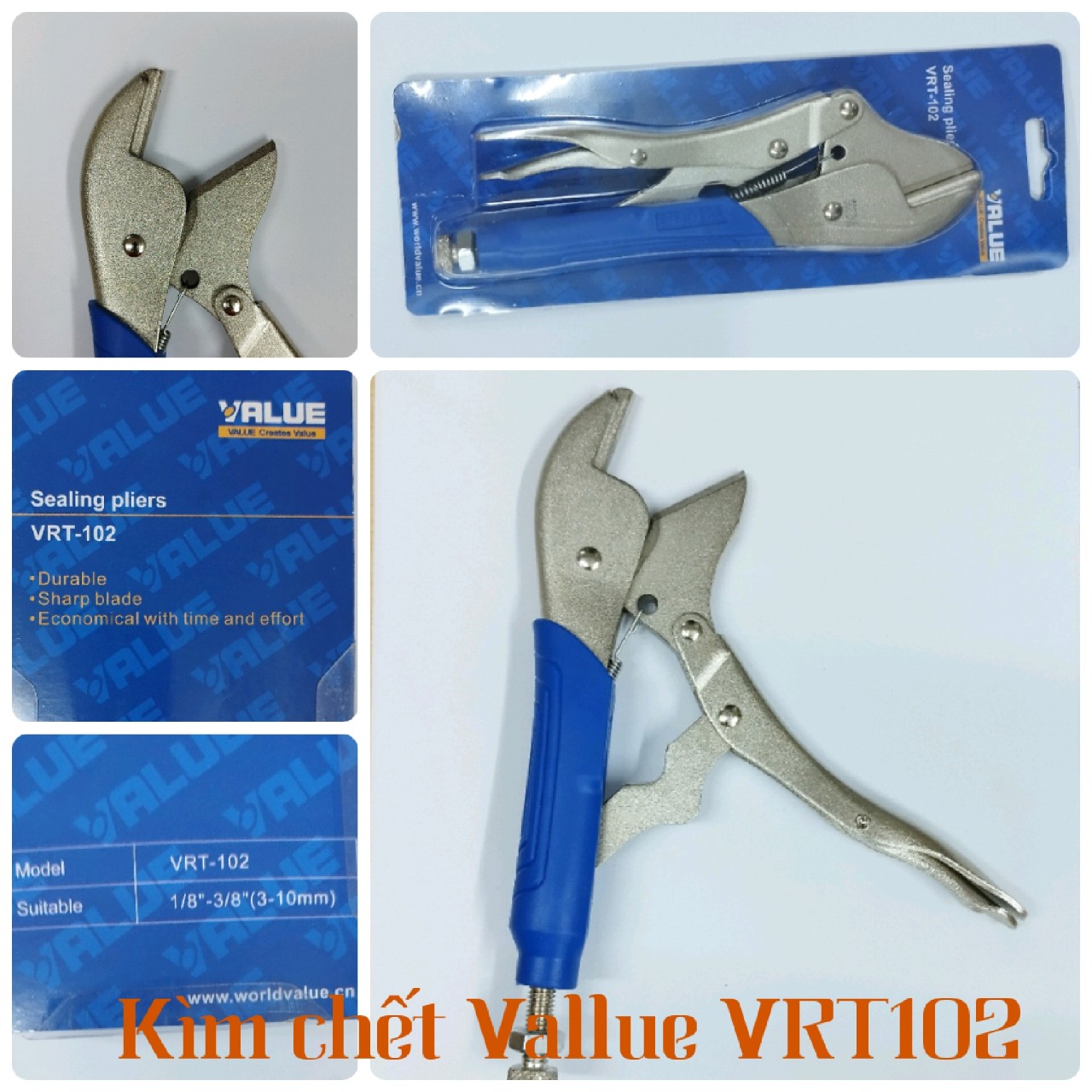 Kìm bấm (kìm kẹp) ống đồng Value VRT-102 [ Hàng chính hãng]