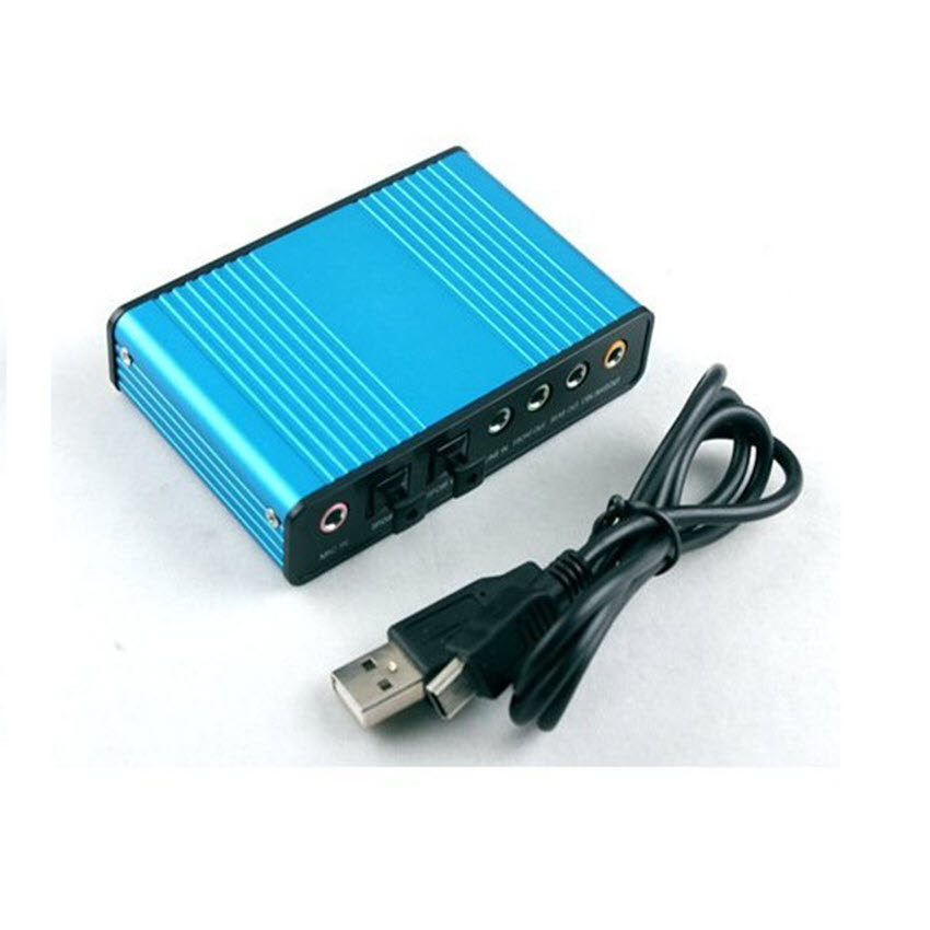 USB 4 Channel 5.1 External Optical Audio Sound Card Adapter for Laptop Notebook
