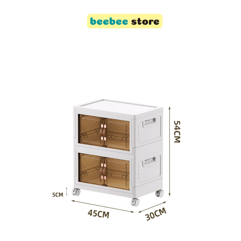 Tủ nhựa gấp gọn tiện lợi, tủ đựng đồ 8 size loại 1-2 tầng tiện lợi tun040