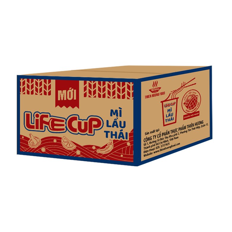 Thùng 24 Ly Mì Lẩu Thái Life Cup 60g/ly