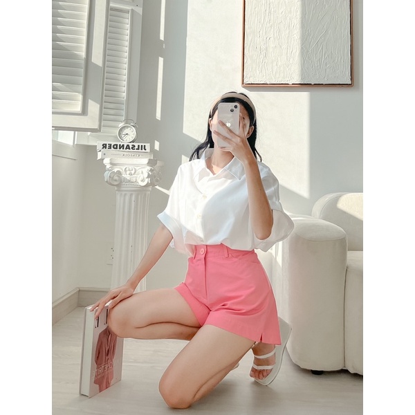 Áo sơmi basic cánh dơi 1 túi chất vải đẹp MIEU - JA12