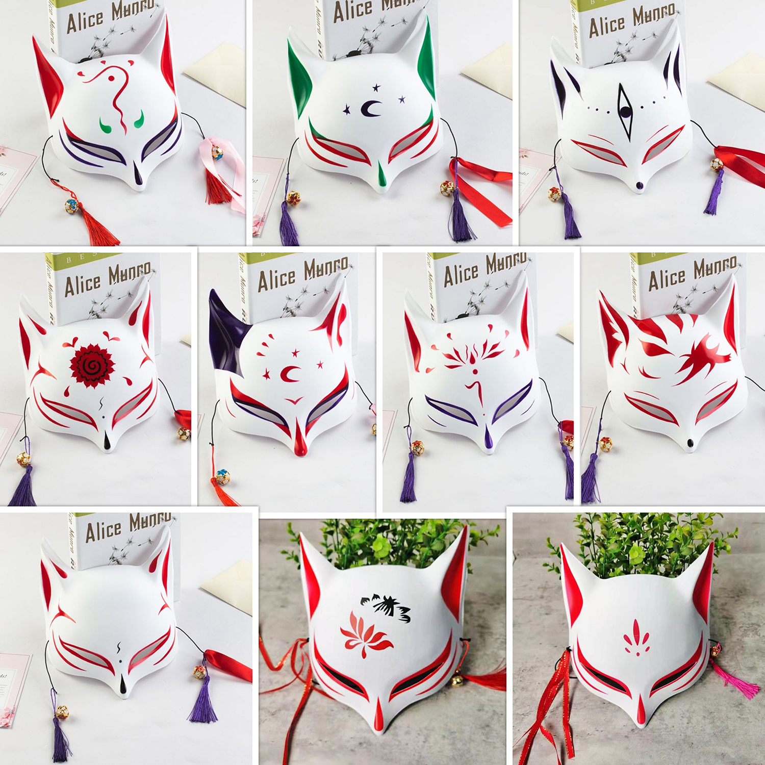 [10 mẫu] Mặt nạ cáo Kitsune cosplay - Kiểu 1