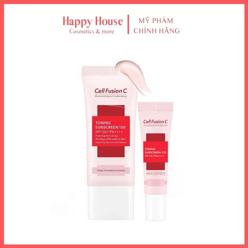 [MẪU MỚI] Kem chống nắng vật lý Cell Fusion C Laser Sunscreen 100- Happy House