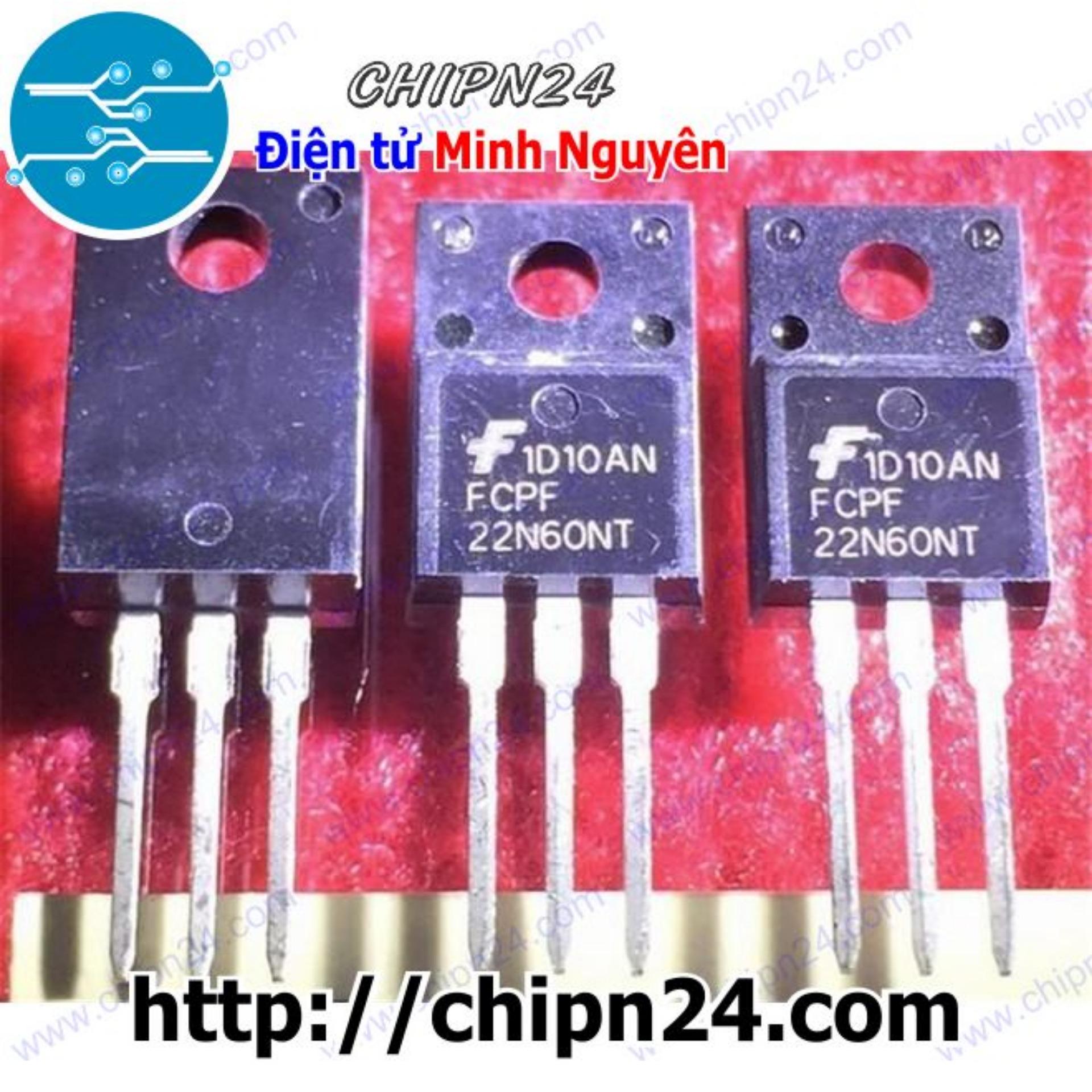 [1 con] (KT1) Mosfet 22N60 TO-220 22A 600V Kênh N (FQPF 22N60C FQPF22N60C FCPF22N60C)