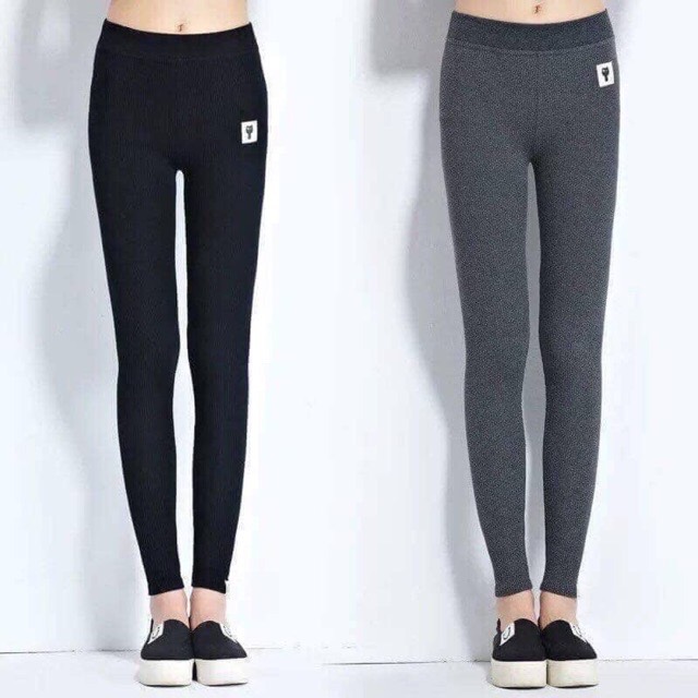 (ảnh thật) Quần legging mèo lót lông dày lưng chun co dãn dễ mặc