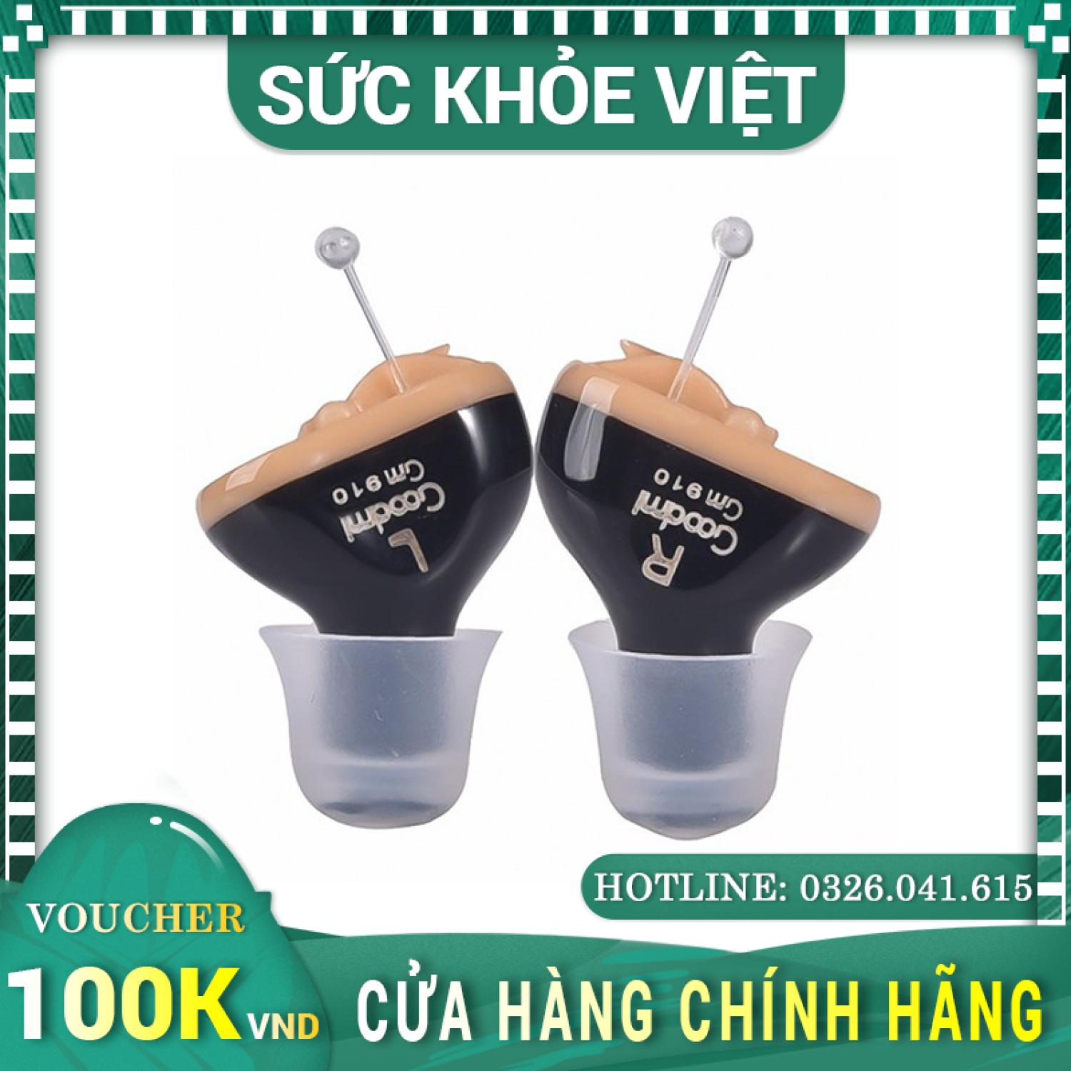 Máy trợ thính, tai nghe trợ thính siêu nhỏ goodmi gm-910, giảm tiếng ồn, xử lý âm thanh hiện đại