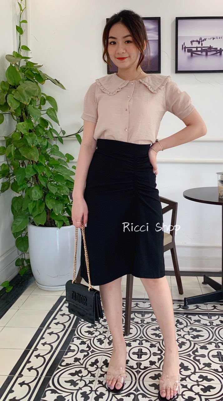 Áo sơ mi cổ viền bèo A200 RICCISHOP