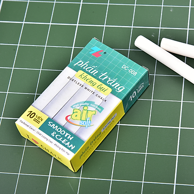 Combo 10 Hộp Phấn trắng không bụi Thiên Long DC-008