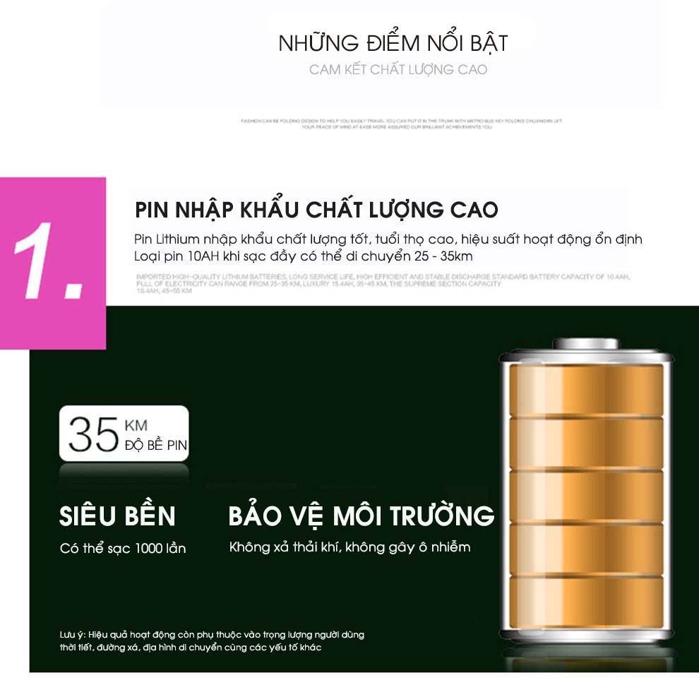 Xe Điện Gấp Gọn Mini E-SCOOTER (Ác Quy 24V-12A/ Có Giảm Sóc Trước/ Tặng Ghế Em Bé)