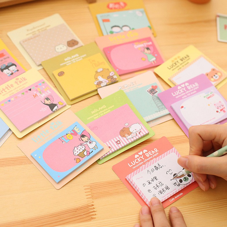 3 Giấy note sticky dễ thương 7,5x5cm giá 2k