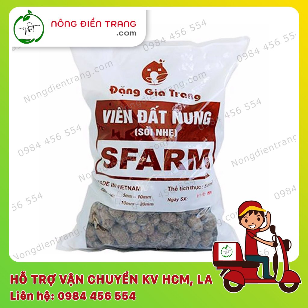 Viên Đất Nung Sỏi Nhẹ SFARM Túi 5 dm3 VTNN Nông Điền Trang